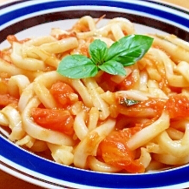 うどんが１麺残ったら簡単イタリアンな１人ランチ♪♪